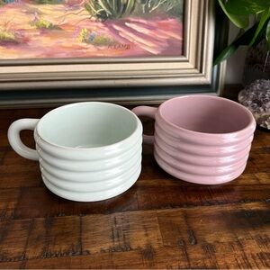Thyme & Table Ribbed Stackable Mugs